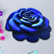 Rose Shaped Anti-Slip Velvet Floor Mat - (1 Pc)