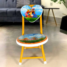 Heart Shape Cartoon Printed Foldable Kids Chair for Playrooms & Camping (1 Pc)
