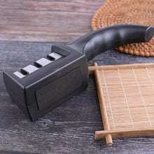 Manual Red & Black Knife Sharpener – 3-Stage Tool for Ceramic & Steel Knives