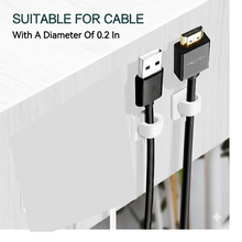 Self-Adhesive Cable Clips – Round Plastic Wire Holder for Cord Management (Pack of 20)