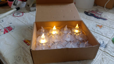 Flameless Acrylic LED Tealight Candles for Festival Decor (24 Pc)